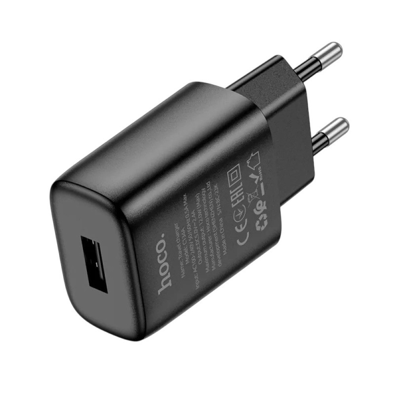 Зарядний пристрій Hoco C134A USB-A 2.4A black Зарядний пристрій Hoco C134A USB-A 2.4A black