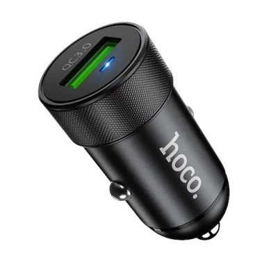 Автомобільний зарядний пристрій Hoco Z32A USB-A 18W 4A QC black Автомобільний зарядний пристрій Hoco Z32A USB-A 18W 4A QC black