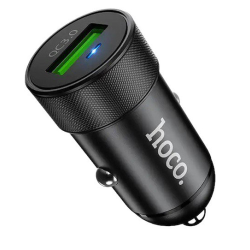 Автомобільний зарядний пристрій Hoco Z32A USB-A 18W 4A QC black