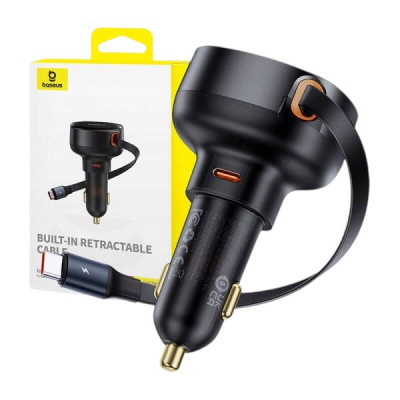 Автомобільний зарядний пристрій Baseus USB-C 60W black C00057802111-01 Автомобільний зарядний пристрій Baseus USB-C 60W black C00057802111-01