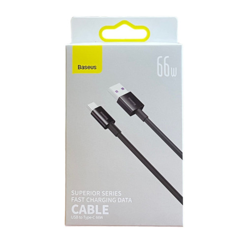USB кабель Baseus Type-C CATYS-01 66W black USB кабель Baseus Type-C CATYS-01 66W black