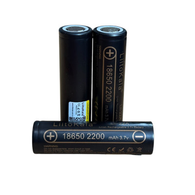 Аккумулятор 18650 2200mAh LiitoKala Lii-22A 2200mah чорний