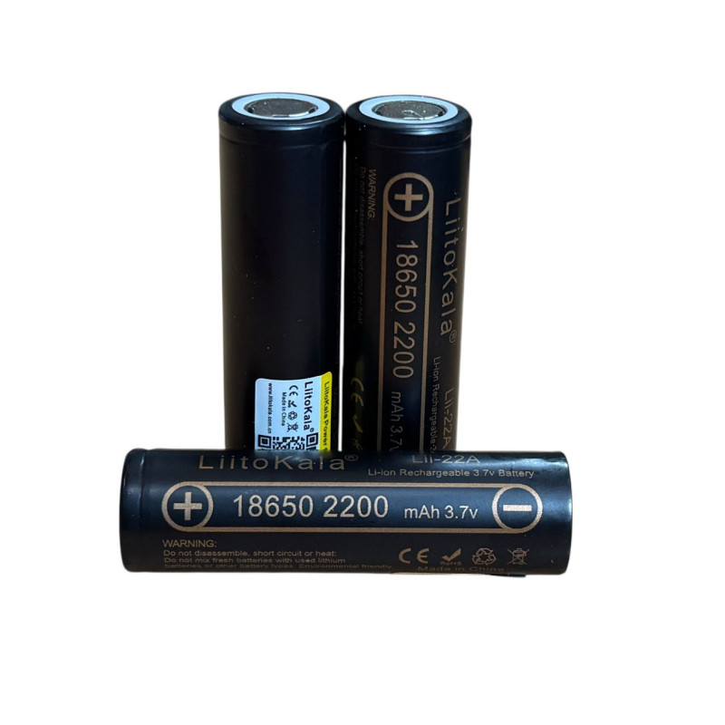 Аккумулятор 18650 2200mAh LiitoKala Lii-22A 2200mah чорний Аккумулятор 18650 2200mAh LiitoKala Lii-22A 2200mah чорний