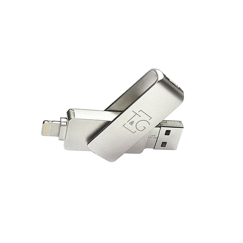 USB флеш 8 Гб T&G 007IOS Lighting, MicroUSB silver