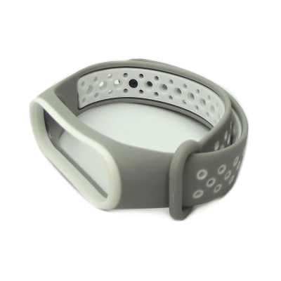 Ремінець для Xiaomi Mi Band 3, 4 Nike design gray-white Ремінець для Xiaomi Mi Band 3, 4 Nike design gray-white