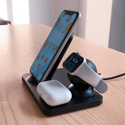 Бездротовий зарядний пристрій XO WX018 3in1 black