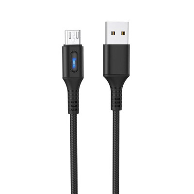 USB кабель Hoco U79 Admirable Smart Power microUSB black USB кабель Hoco U79 Admirable Smart Power microUSB black