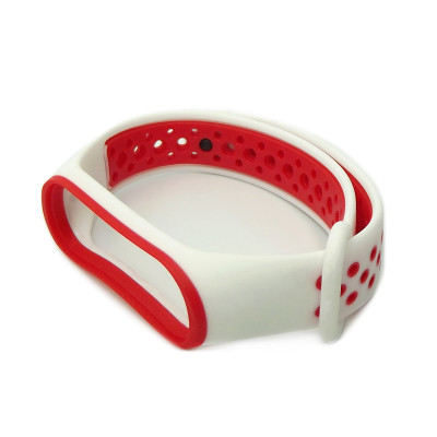 Ремінець для Xiaomi Mi Band 3, 4 Nike design white-red Ремінець для Xiaomi Mi Band 3, 4 Nike design white-red