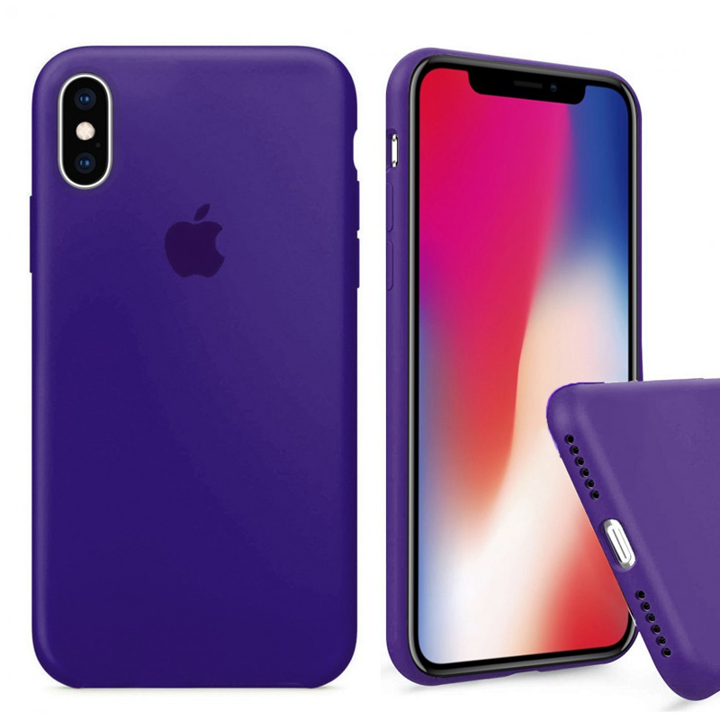 Накладка Original Silicone Case iPhone X, XS violet
