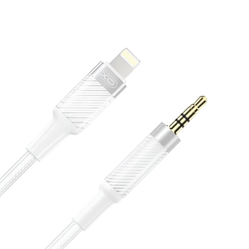 Перехідник iPhone Lightning на AUX 3.5 XO NB-R279A white Перехідник iPhone Lightning на AUX 3.5 XO NB-R279A white