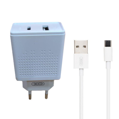 Зарядний пристрій з кабелем Type-C XO L43 1 USB 3400 mA PD3.0 white Зарядний пристрій з кабелем Type-C XO L43 1 USB 3400 mA PD3.0 white