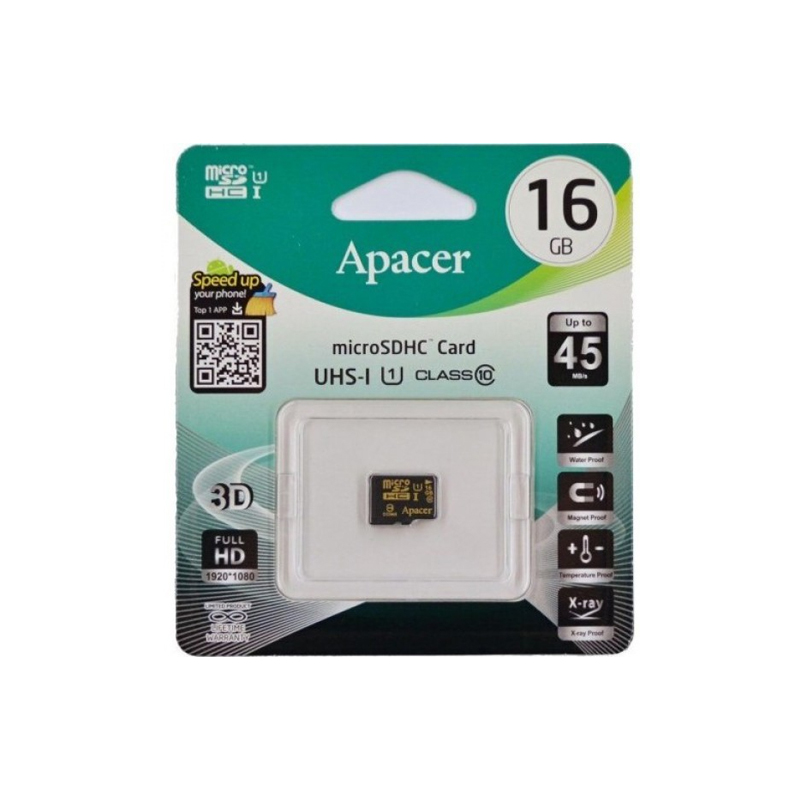 Карта пам'яті microSD 16 Гб Apacer class 10