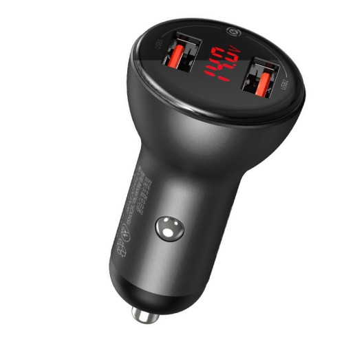 Автомобільний зарядний пристрій Baseus Digital Display 45W grey (CCBX-B0G) Автомобільний зарядний пристрій Baseus Digital Display 45W grey (CCBX-B0G)