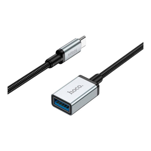 Перехідник Hoco US10 OTG 0,5м USB3.0 5Gbps Type-C (m) to USB3.0 (f) black Перехідник Hoco US10 OTG 0,5м USB3.0 5Gbps Type-C (m) to USB3.0 (f) black