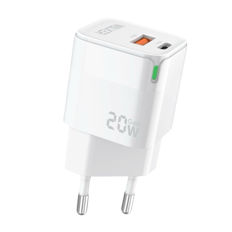 Зарядний пристрій Walker WH-42 USB-A, USB-C  20W white
