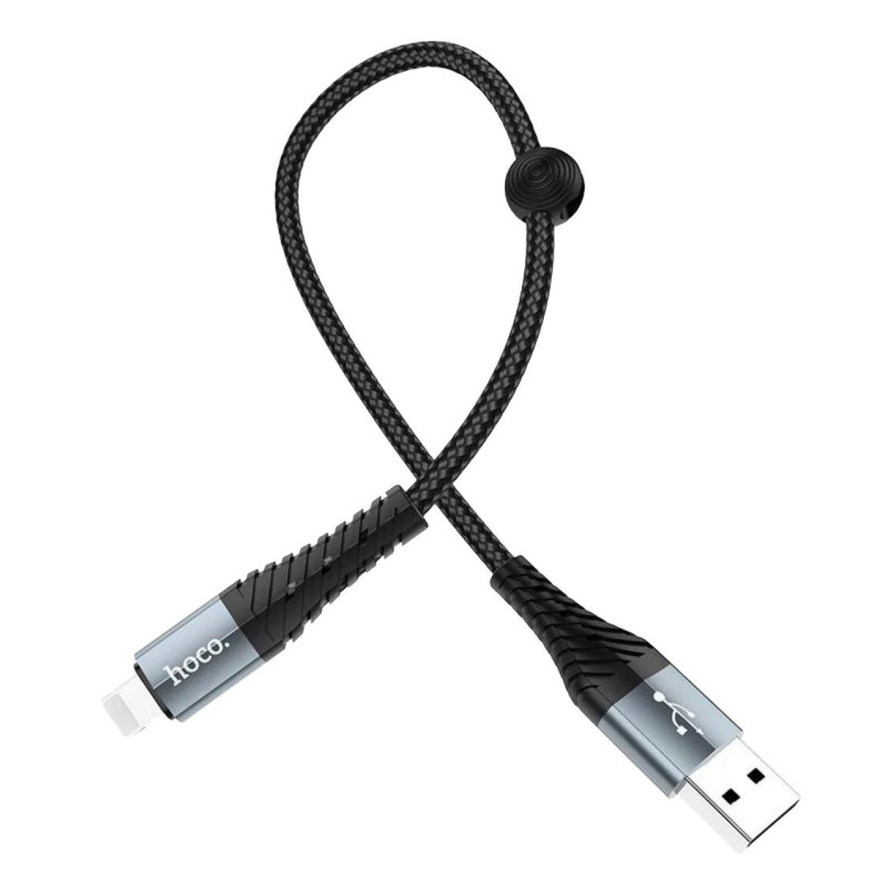 USB кабель Hoco X38 Cool Lightning black 25 сантиметрів