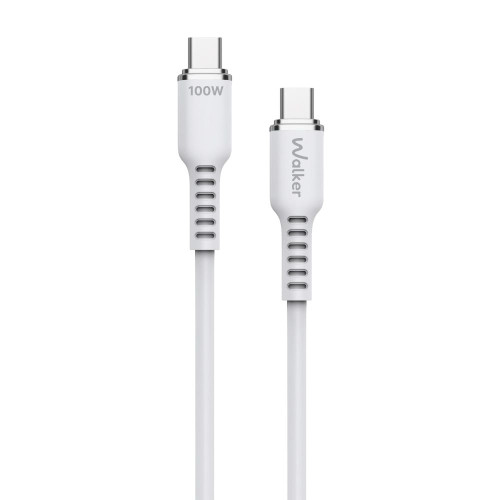 USB кабель Walker C795 Type-C to Type-C 100W white USB кабель Walker C795 Type-C to Type-C 100W white