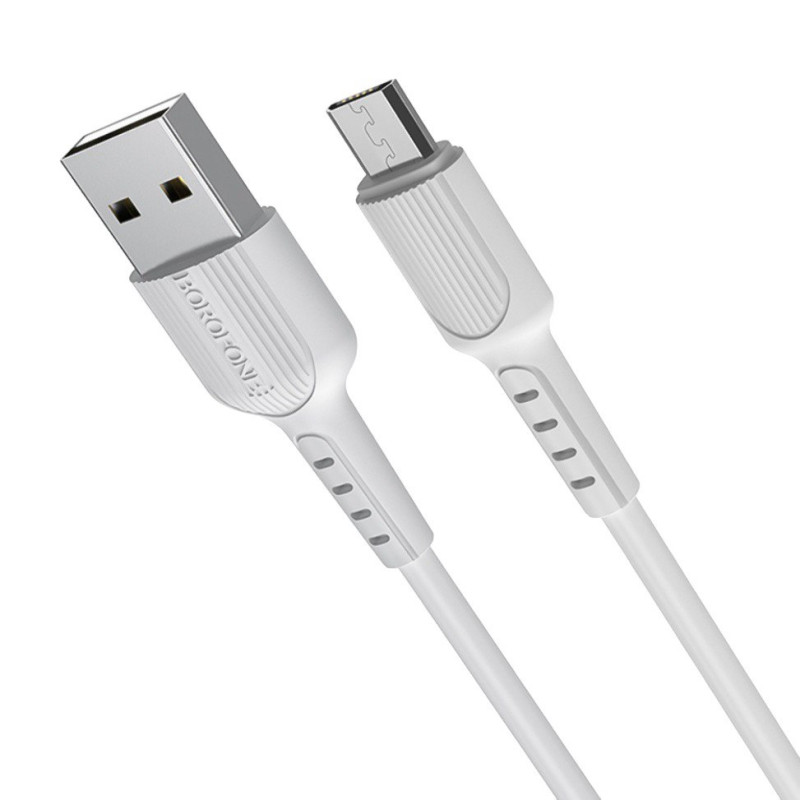 USB кабель Borofone BX16 microUSB white