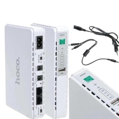 Power Bank UPS Hoco 5V/9V/12V для Роутеров DB25 8800mAh Smart Mini UPS белый Power Bank UPS Hoco 5V/9V/12V для Роутеров DB25 8800mAh Smart Mini UPS белый