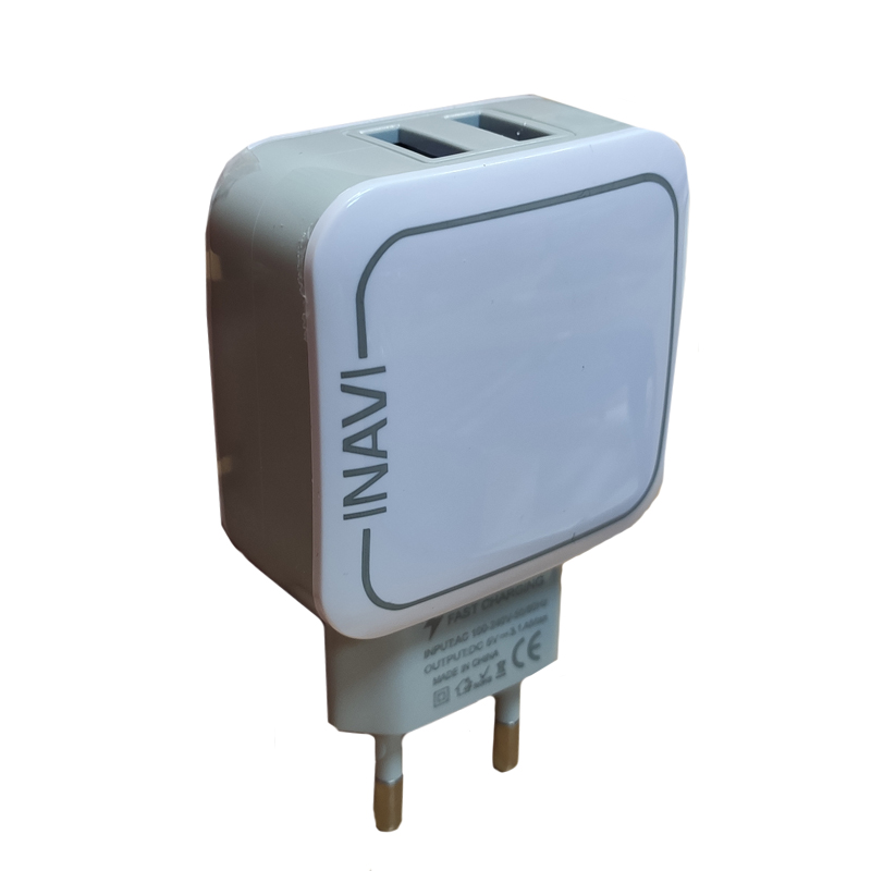 Зарядний пристрій Inavi NF-21 2 USB 3100 mA white