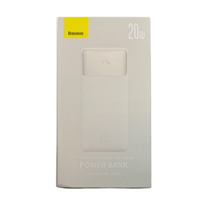 Зовнішній акумулятор Baseus Bipow 20W 30000mAh white PPBD050402 Зовнішній акумулятор Baseus Bipow 20W 30000mAh white PPBD050402
