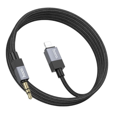 Перехідник iPhone Lightning на AUX 3.5 Hoco UPA32A black Перехідник iPhone Lightning на AUX 3.5 Hoco UPA32A black