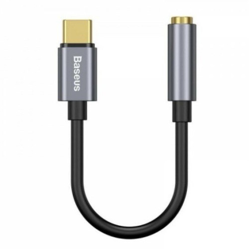 Перехідник на навушники з 3.5 на Type-C Baseus L54 Deep Grey CATL54-0G Перехідник на навушники з 3.5 на Type-C Baseus L54 Deep Grey CATL54-0G