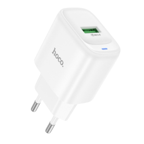 Зарядний пристрій Hoco C140A USB-A 3A, 18W, QC3.0 white