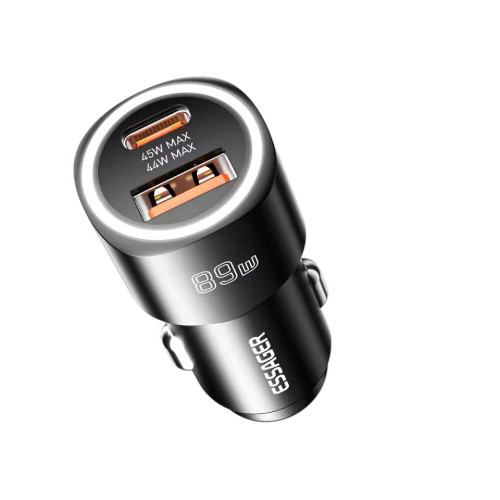 Автомобільний зарядний пристрій Essager ES-CC16 89W, USB-C 45W, USB-A 44W gray Автомобільний зарядний пристрій Essager ES-CC16 89W, USB-C 45W, USB-A 44W gray