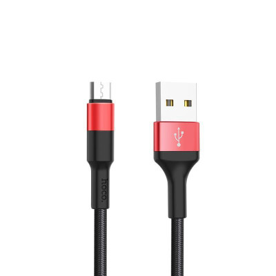 USB кабель Hoco X26 Xpress microUSB black-red