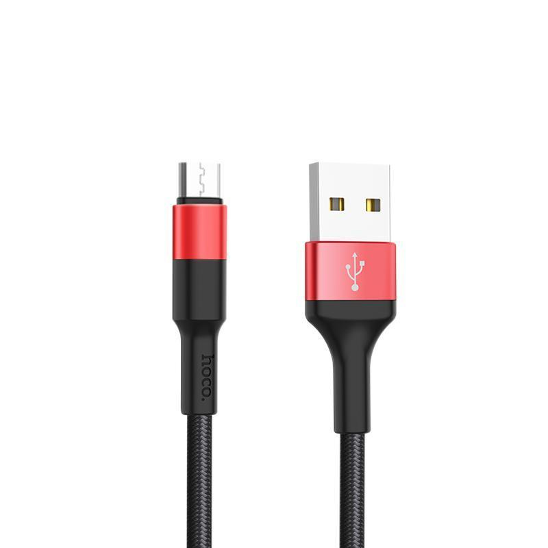 USB кабель Hoco X26 Xpress microUSB black-red