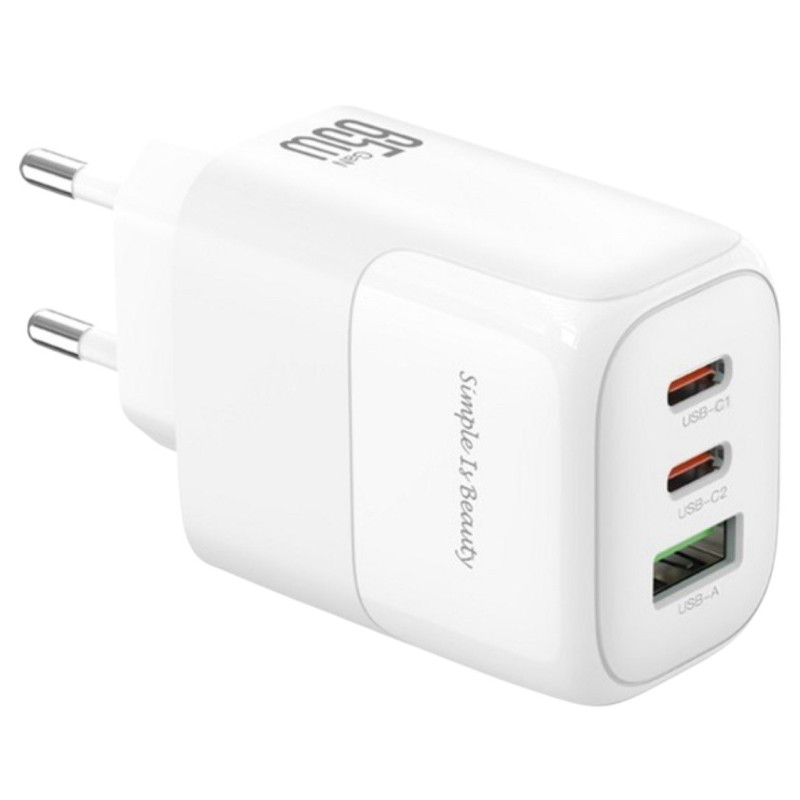 Зарядний пристрій XO L139 USB-A 45W, 2USB-C 65W white Зарядний пристрій XO L139 USB-A 45W, 2USB-C 65W white