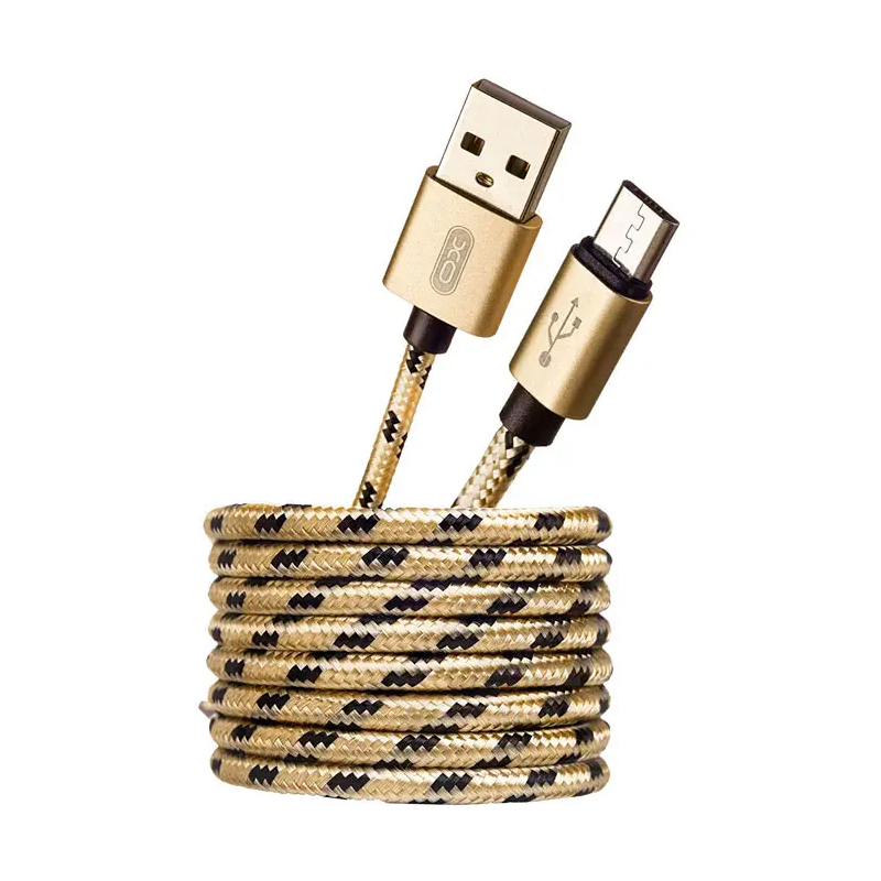 USB кабель XO NB10 microUSB gold