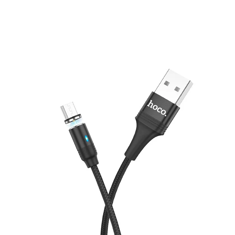 USB кабель Hoco U76 Fresh магнітний microUSB black