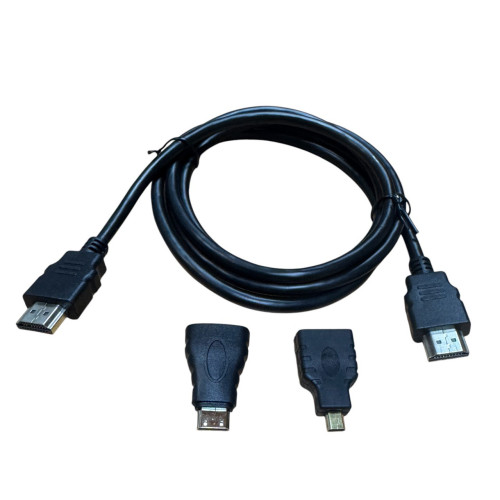 Кабель HDMI to HDMI 1.5m 3in1 + Адаптери на Mini та Micro HDMI