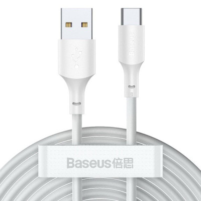 USB кабель Baseus Type-C TZCATZJ-02 white 2pcs 1.5m USB кабель Baseus Type-C TZCATZJ-02 white 2pcs 1.5m