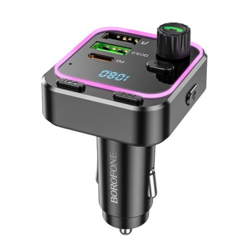 FM трансмітер Bluetooth Borofone BC53 black FM трансмітер Bluetooth Borofone BC53 black