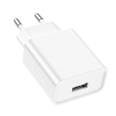 Зарядний пристрій Borofone BA74A USB-A 2.1A, white Зарядний пристрій Borofone BA74A USB-A 2.1A, white