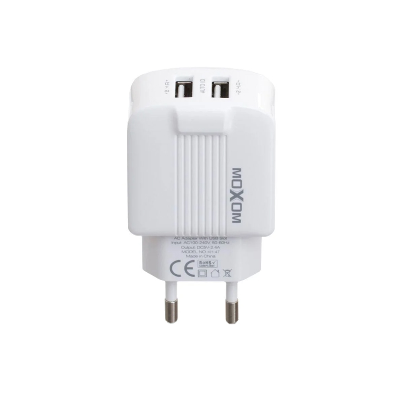 Зарядний пристрій Moxom KH-47 2 USB 2400 mA white