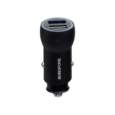 Автомобільний зарядний пристрій Borofone BZ9 2 USB 2400 mA black Автомобільний зарядний пристрій Borofone BZ9 2 USB 2400 mA black