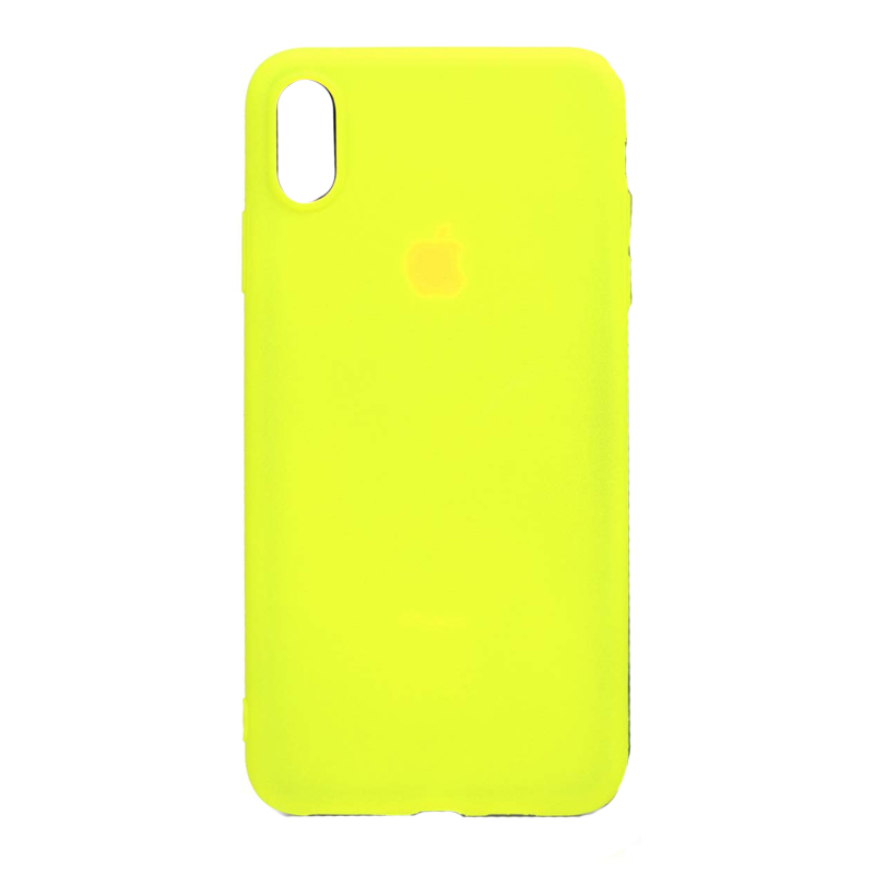 Накладка Original Silicone Case iPhone XS Max yellow flurescent