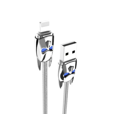 USB кабель Hoco U30 Shadow Knight Lightning silver USB кабель Hoco U30 Shadow Knight Lightning silver
