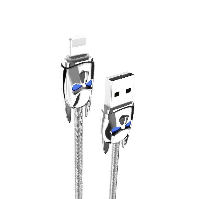 USB кабель Hoco U30 Shadow Knight Lightning silver