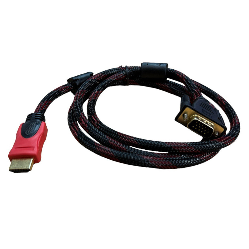 Кабель HDMI на VGA 1.5 метра black-red