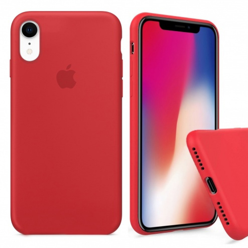 Накладка Original Silicone Case iPhone XR red