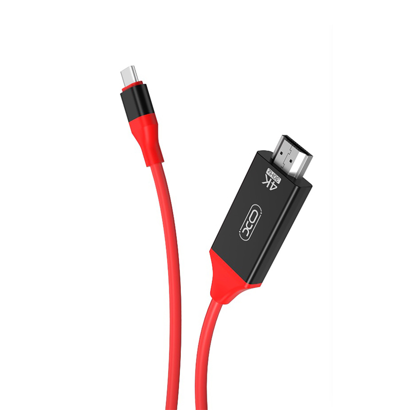 Перехідник кабель Type-C на HDMI XO GB005 2 метра red