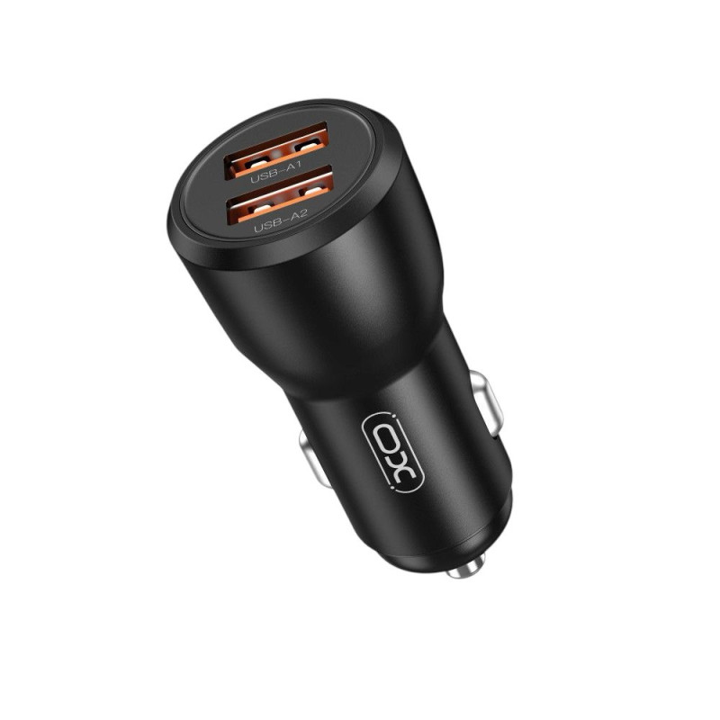 Автомобільний зарядний пристрій XO CC55 2 USB-A 18W black