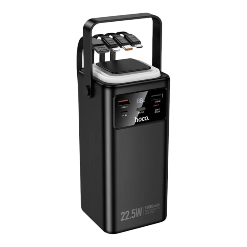 Зовнішній акумулятор Hoco EJ65A 50000 mAh 22.5W black Зовнішній акумулятор Hoco EJ65A 50000 mAh 22.5W black