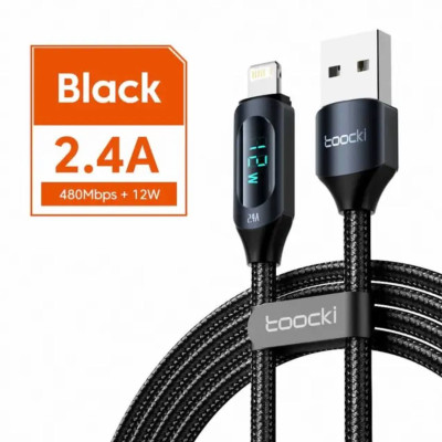 USB кабель Toocki Lightning LED black USB кабель Toocki Lightning LED black