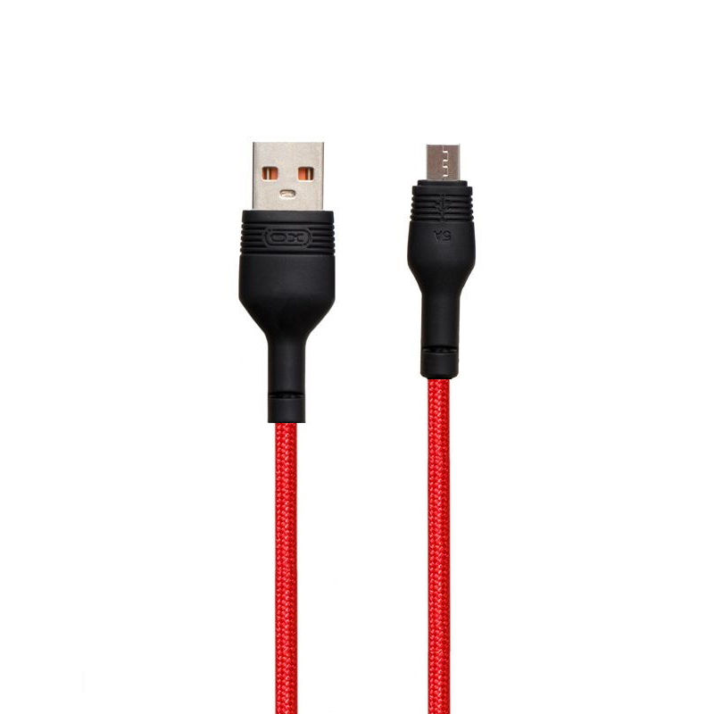 USB кабель XO NB55 5A Fast Charge microUSB red